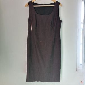 Lafayette 148 size 6 Brown Wool Blend Midi Dress